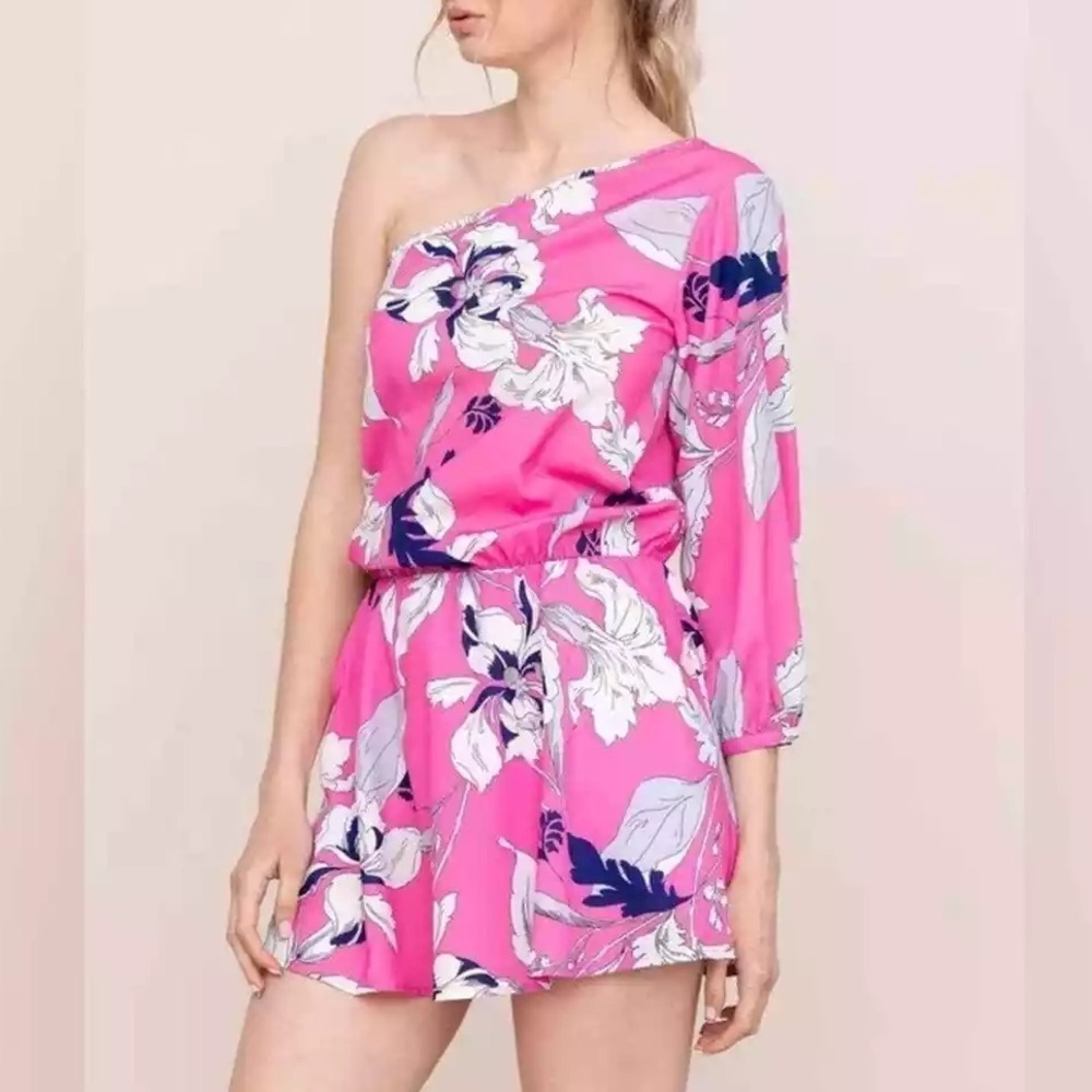 NWT Yumi Kim Eastern Garden Pink One-Shoulder Dress